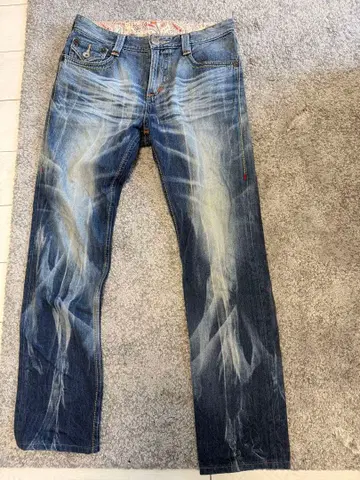 EDWIN 스트레이트 데님 다크 블루