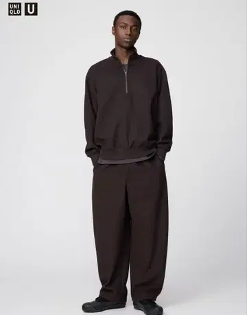 UNIQLO U 유니클로유 브러쉬드 맨투맨 와이드 팬츠
