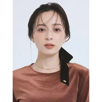 anuans 아뉴앙스 벨벳 리본 머리끈 보르도