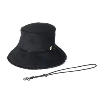 헤 에라 턱끈 포함 울 혼방 에코 퍼 악센트 윈터 버킷 햇