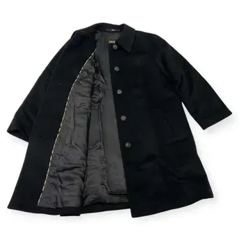 닥스 캐시미어 100% 롱 코트 퓨어 뉴 울 블랙 사이즈 40