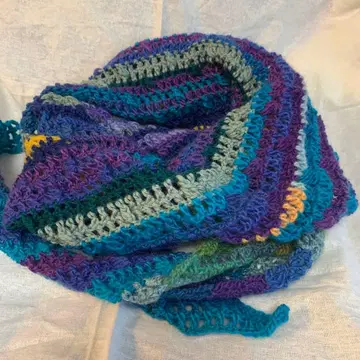 핸드메이드 손뜨개질 크로셰 뜨개질 변형 삼각형 숄 머플러