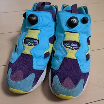 Reebok 인스타펌프 스니커즈 파랑 보라 노랑