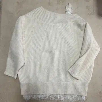 Chico 원숄/오프숄 레이스 니트 원피스