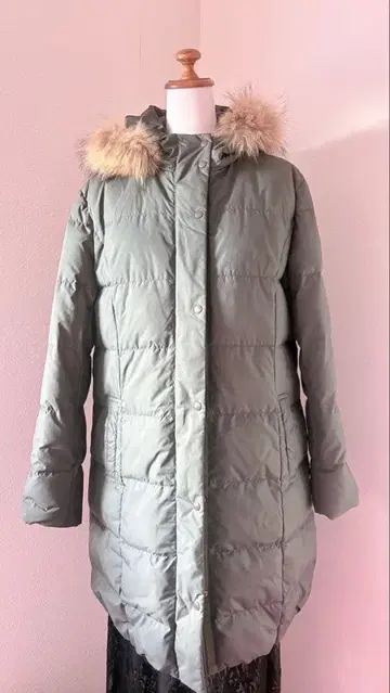 크로커다일 후드 부착 다운 자켓 L 사이즈