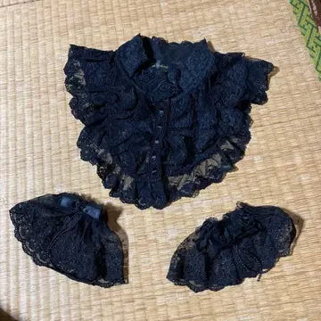 Luice 블랙 레이스 탈부착 카라 소매 세트