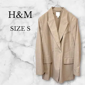 H&M 테일러드 자켓 깔끔한 캐주얼 베이지 심플 고급 무지