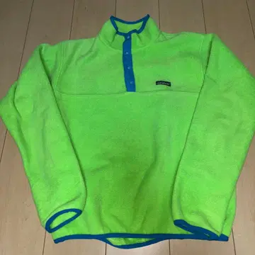 patagonia 스냅T 네온 그린 플리스
