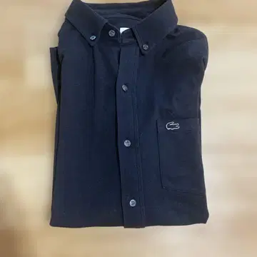 LACOSTE 긴팔 피케 셔츠 블랙