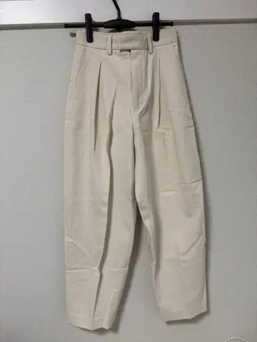 TODAYFUL 코튼 박스 턱 팬츠 아이보리