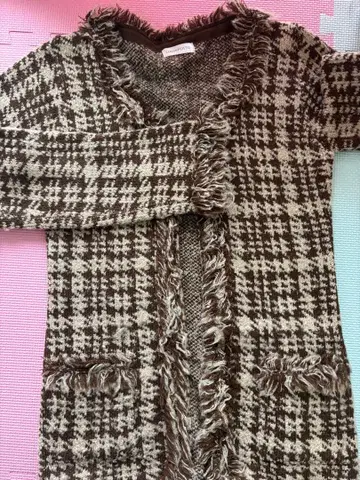 브라운 하운드투스 패턴 자켓