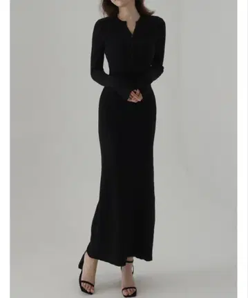 BOCHERON henry neck knit long onepiece