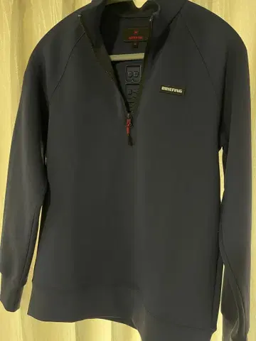 BRIEFING 네이비 하프 지퍼 자켓