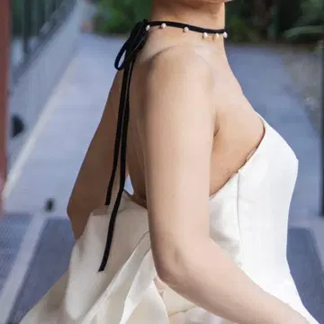 웨딩용 벨로아 x 담수 펄 초커/롱 목걸이