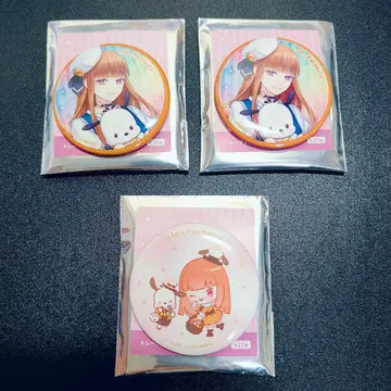 컬러풀 피치 산리오 스이파라 콜라보 에토 씨 포차코 캔뱃지 3개