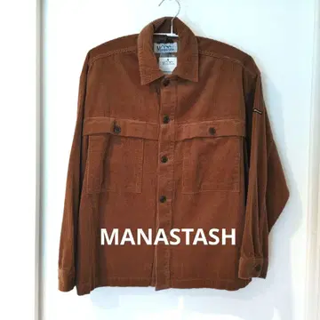 MANASTASH 코듀로이 셔츠 M 브라운