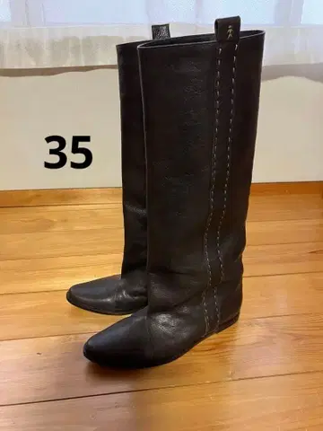 미사용 라빠르망 별주 HENRY BEGUELIN 엔리 베글린 부츠 35