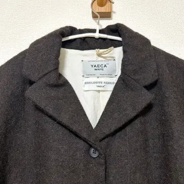 USED 야에카 YAECA 다크 브라운 울 라펠 코트