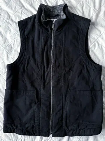 MHL. 코튼/울 풀 집업 베스트