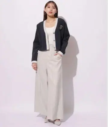 [ 택 포함 새상품 ] Mystrada 마이 스트라다 라메 와펜 가디건