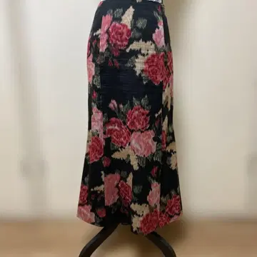 KEITA MARUYAMA 롱 스커트 꽃무늬 블랙