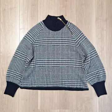 블루 레이블 크레스트브릿지 체크 무늬 니트 38