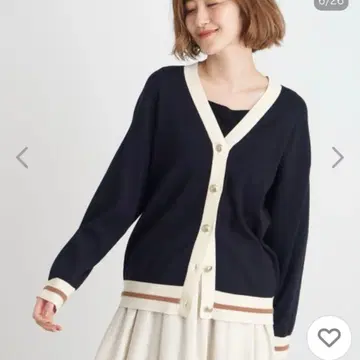 [ 빅 사이즈 ] grove 그로브 가디건 바이컬러 V넥 LL