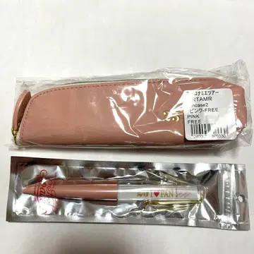 아무로 나미에 볼펜 & 펜 케이스 핑크 세트