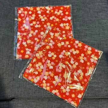 헬로키티 대형 손수건 일본풍 패턴 벚꽃 2개 세트