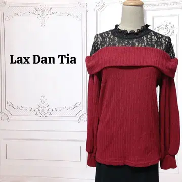 [럭스단티어] 니트 [M~L] 레드/블랙 오프숄더풍 레이스