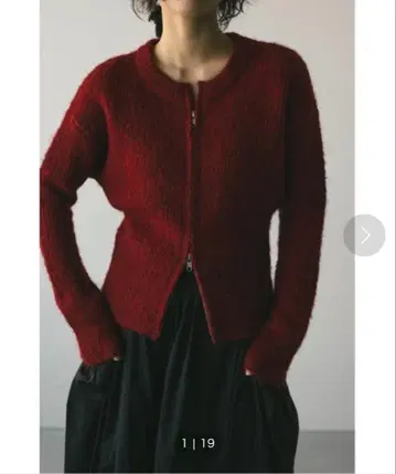 [ 새상품급 ] STYLEMIXER 여성용 긴팔 가디건 빨간색