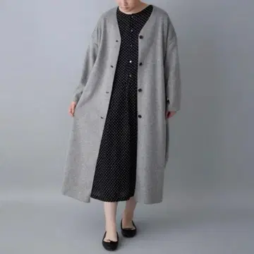 [ 새상품 ] utilite/유틸리테 울 레트 샤기 코트 그레이