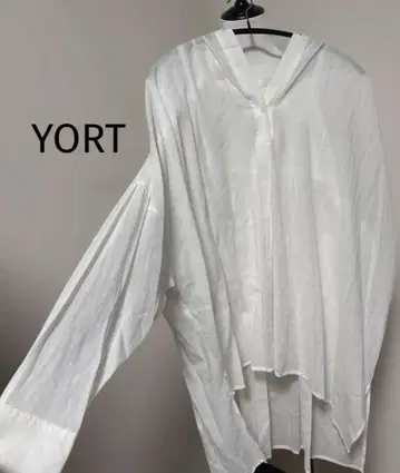 새상품 YORT 화이트 변형 셔츠 오버 셔츠