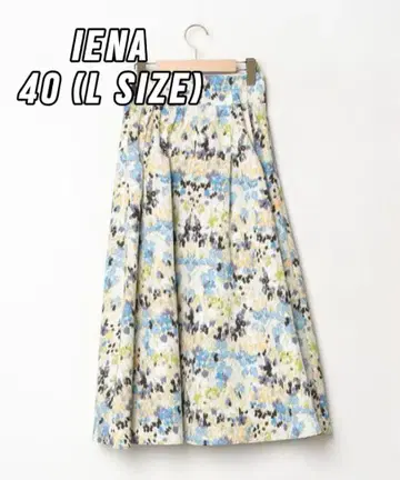 컨디션 최상 IENA 완판템 스크래치 플라워 개더 스커트 롱 기장 40