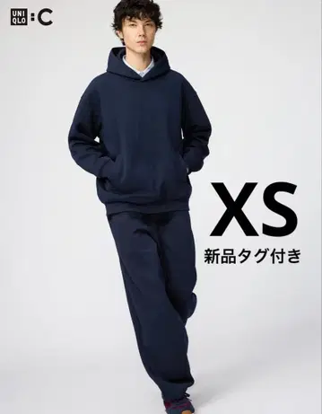 맨투맨 와이드 팬츠 유니클로 C XS 네이비