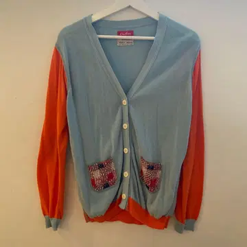 Coohem 스카이블루 오렌지 가디건