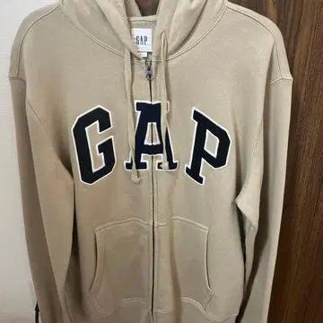 GAP 베이지 풀 집업 후드티