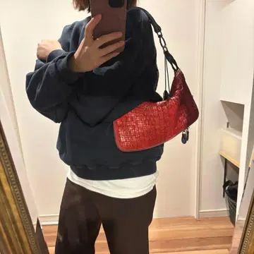 GABS 천연 가죽 백 레드