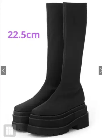 그레일 스트레치 플랫 통굽 롱 부츠[gd1586] 22.5cm