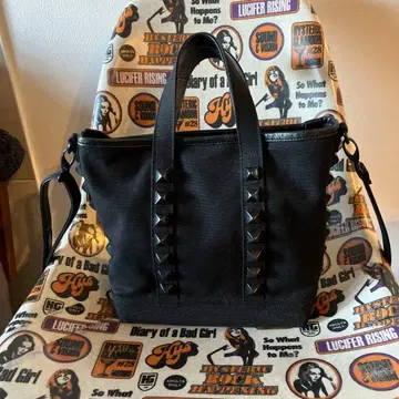 HYSTERIC GLAMOUR STUDS CANVAS 크로스바디백