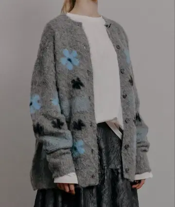 LE CIEL BLEU 모헤어 플로럴 가디건