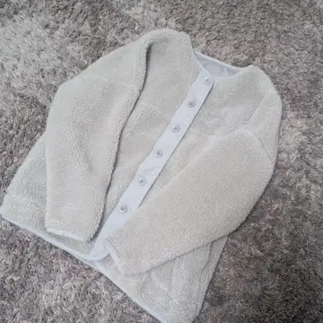 그레이지 플리스 자켓 버튼 포함