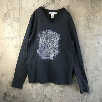 B1371 구제 의류 롱 T 블루 그레이 90s Y2K