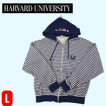 [ Harvard University ] 스트라이프 후드티 L 사이즈