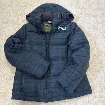 Eddie Bauer 다운 자켓 PXs 네이비 체크