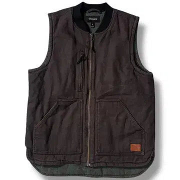 Brixton 덕 베스트 체크 라이너 브라운 아메카지 페이드