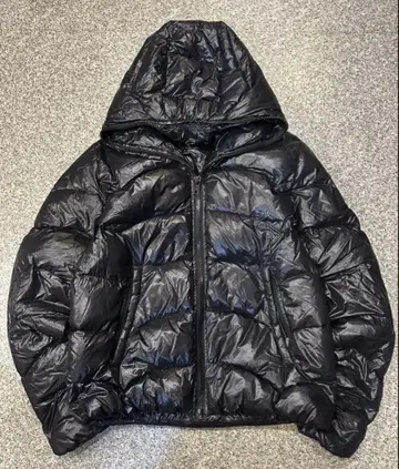 y2k GAS 다운 자켓 후디 광택 L