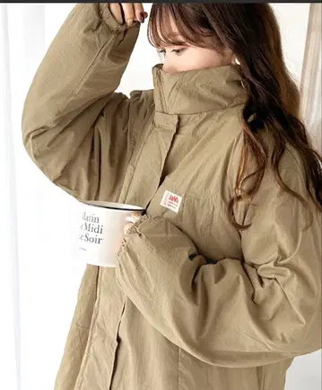 Java 스탠드넥 오버사이즈 밀리터리 코트