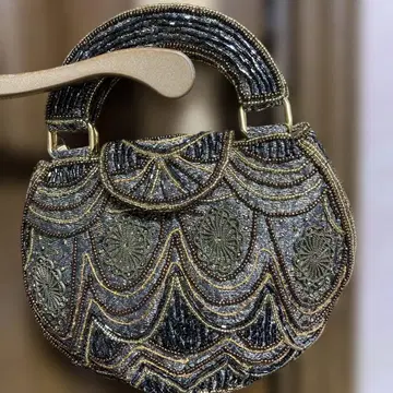 비즈 장식 파티 미니백 롱 체인 토트백 숄더 2way