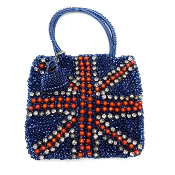 유니언 잭 와이어백 핸드백 비즈백